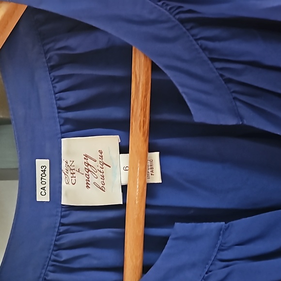 Vintage Royal Blue Sleeveless Dress - Picture 2 of 3